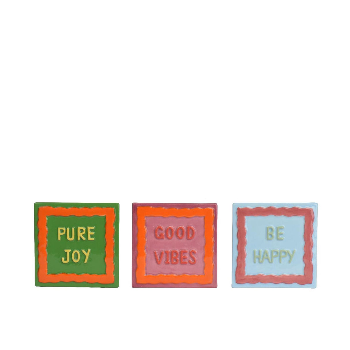 Decoris Dekofliese mit Text Dolomit 10x10cm