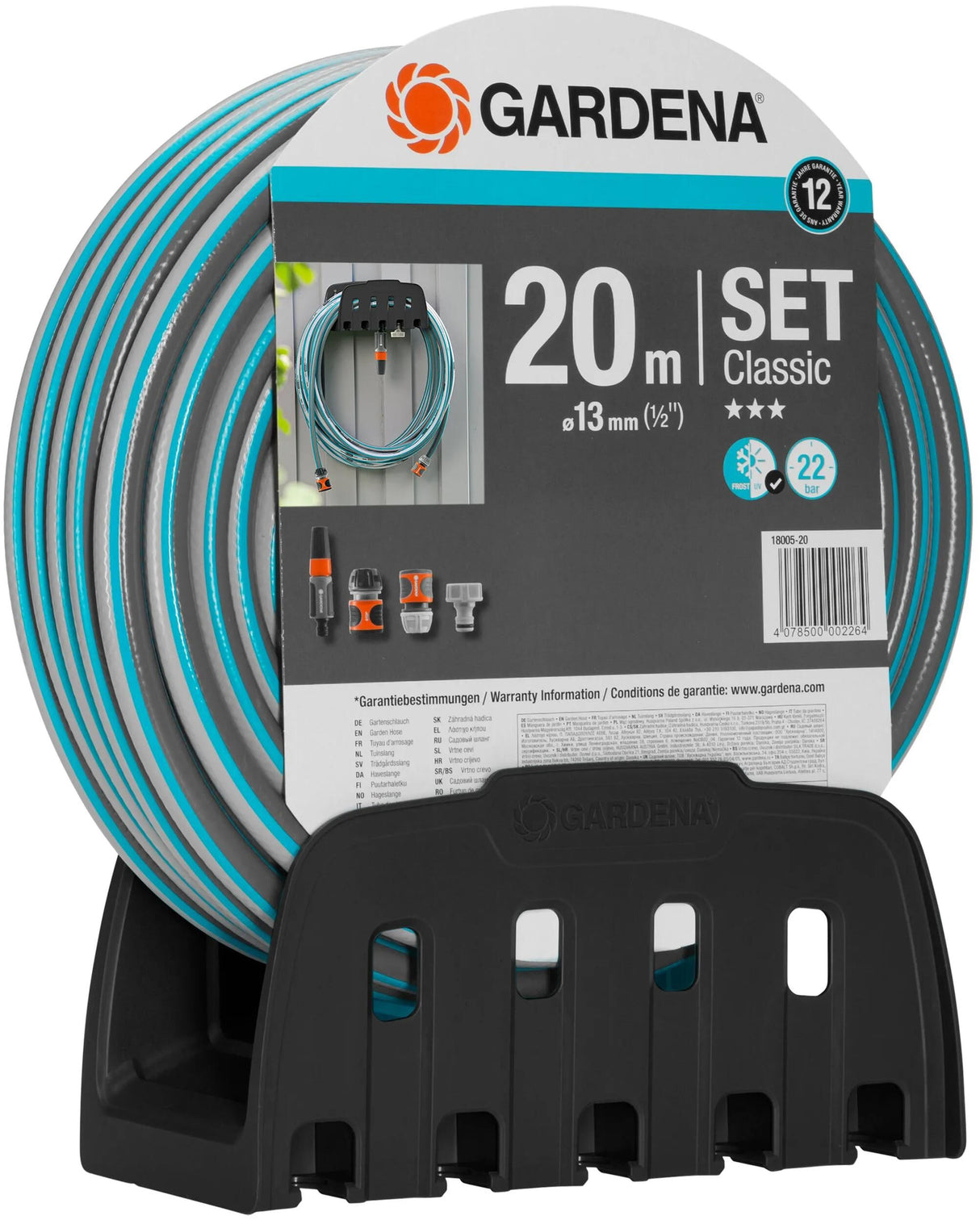 Gardena Schlauchhalter Wandschlauchhalter, mit Schlauch+Zusatz.