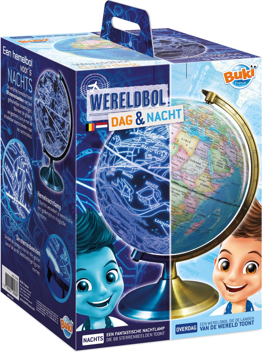 Buki france buki - wereldbol dag en nacht