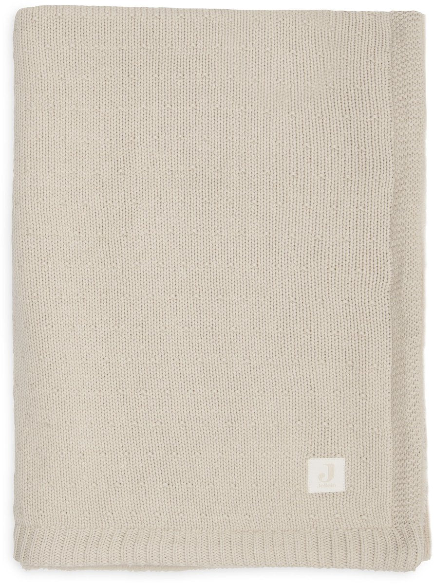 Jollein baby deken ledikant 100x150cm sprinkle knit sand fluffy