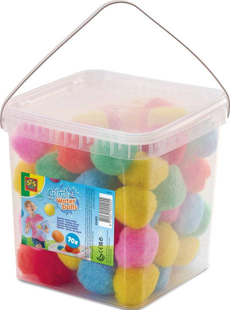 Ses creative 02405 – viele Spritzbälle – 70 wiederverwendbare Wasserballons im Eimer – nutzen Sie den Eimer zum Befüllen Ihrer Wasserbälle