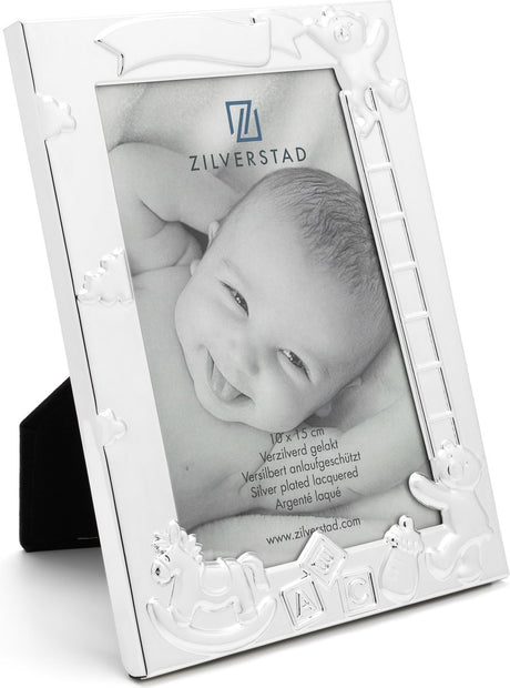 Zilverstad - fotolijst baby abc 10x15cm verzilverd