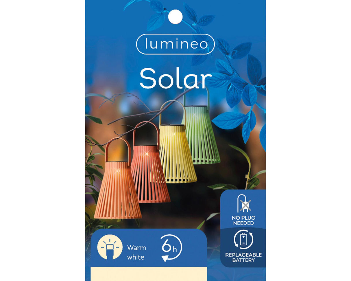 Lumineo Solarlaterne Kunststoff H18,5cm