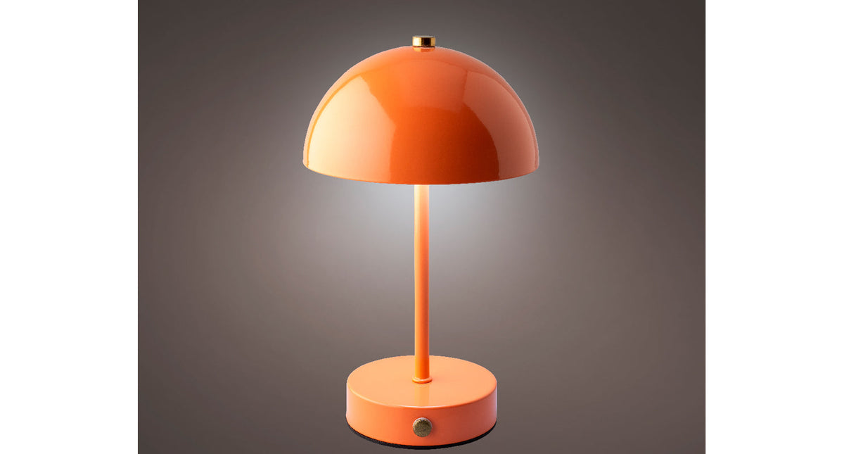 Led oplaadbare lamp metaal binnen terra warm wit d15 h25cm