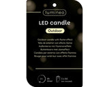 Decoris LED-Außenkerze aus Eisen h6,5 cm grün