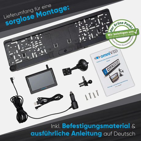 Omnivid Einparkhilfe Solar6 Rückfahrvideosystem Solar 6