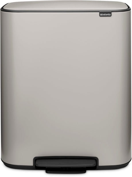 Brabantia Bo Abfallbehälter – 60 Liter – 1 Fach – weiches Grau