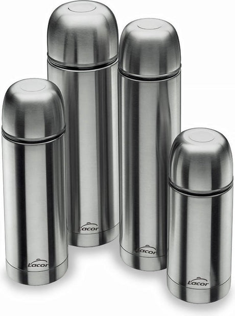 Lacor Isolierflasche – 1l – Edelstahl – doppelwandig