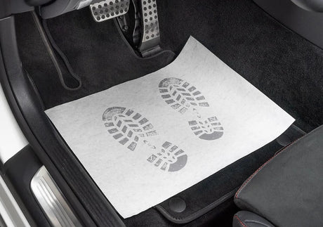 Serwo Kfz-Einweg-Fußmatte aus Krepppapier, Fußraumschutz, 500 Stück, Serwo