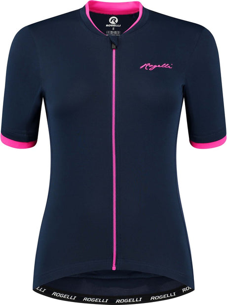 Rogelli essential fietsshirt - korte mouwen - dames - groen, roze - maat xs