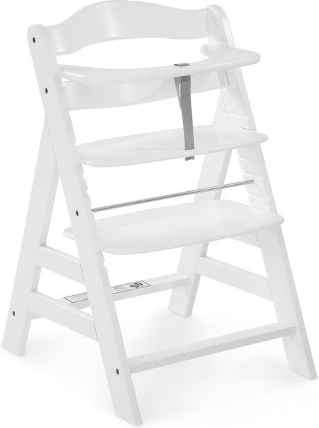 Hauck Alpha+ weißer Hochstuhl – weißes FSC®-zertifiziertes Buchenholz