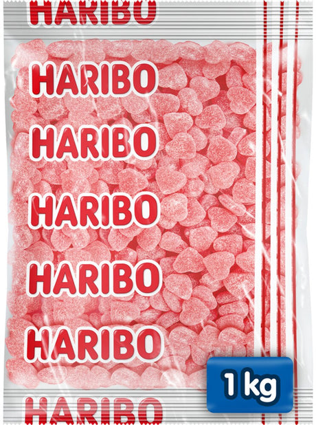 Haribo Himbeerherzen - Bonbons - 1kg Beutel