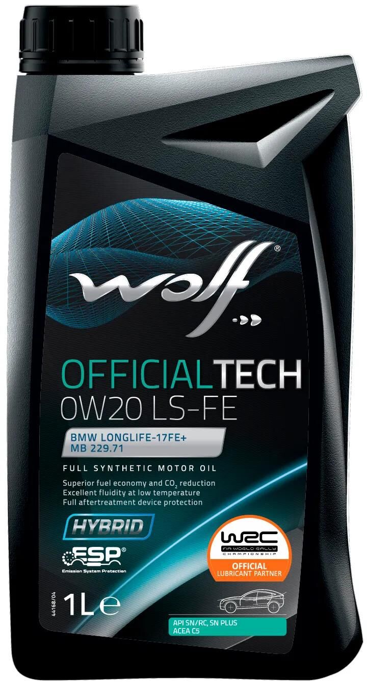 Wolf Motoröl, offizielle Technologie, ls fe. Motoröl 0w20 1l off.tech ls-fe