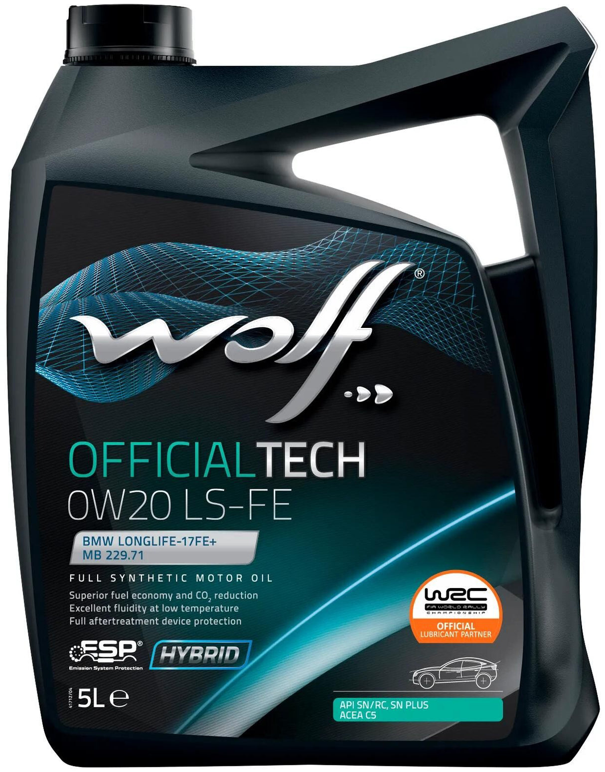 Wolf Motoröl, offizielle Technologie, ls fe. Motoröl 0w20 5l off.tech ls-fe