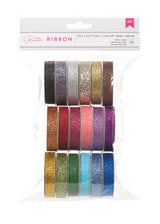 American Crafts • Glitzerband, Vorteilspackung mit 18 Spulen