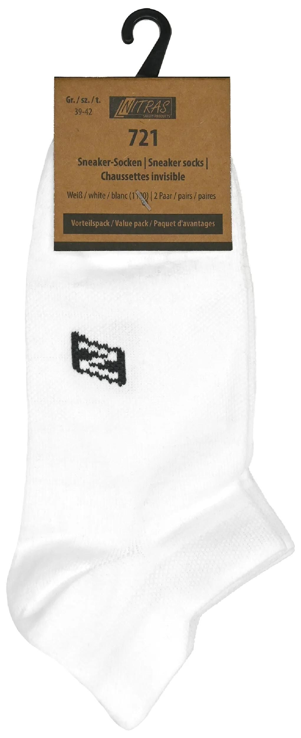 Nitras Sicherheit Nitras Socken Sneaker Sneaker-Sock.we Gr.39-42 Nitras 1er Pack mit 2 Paaren