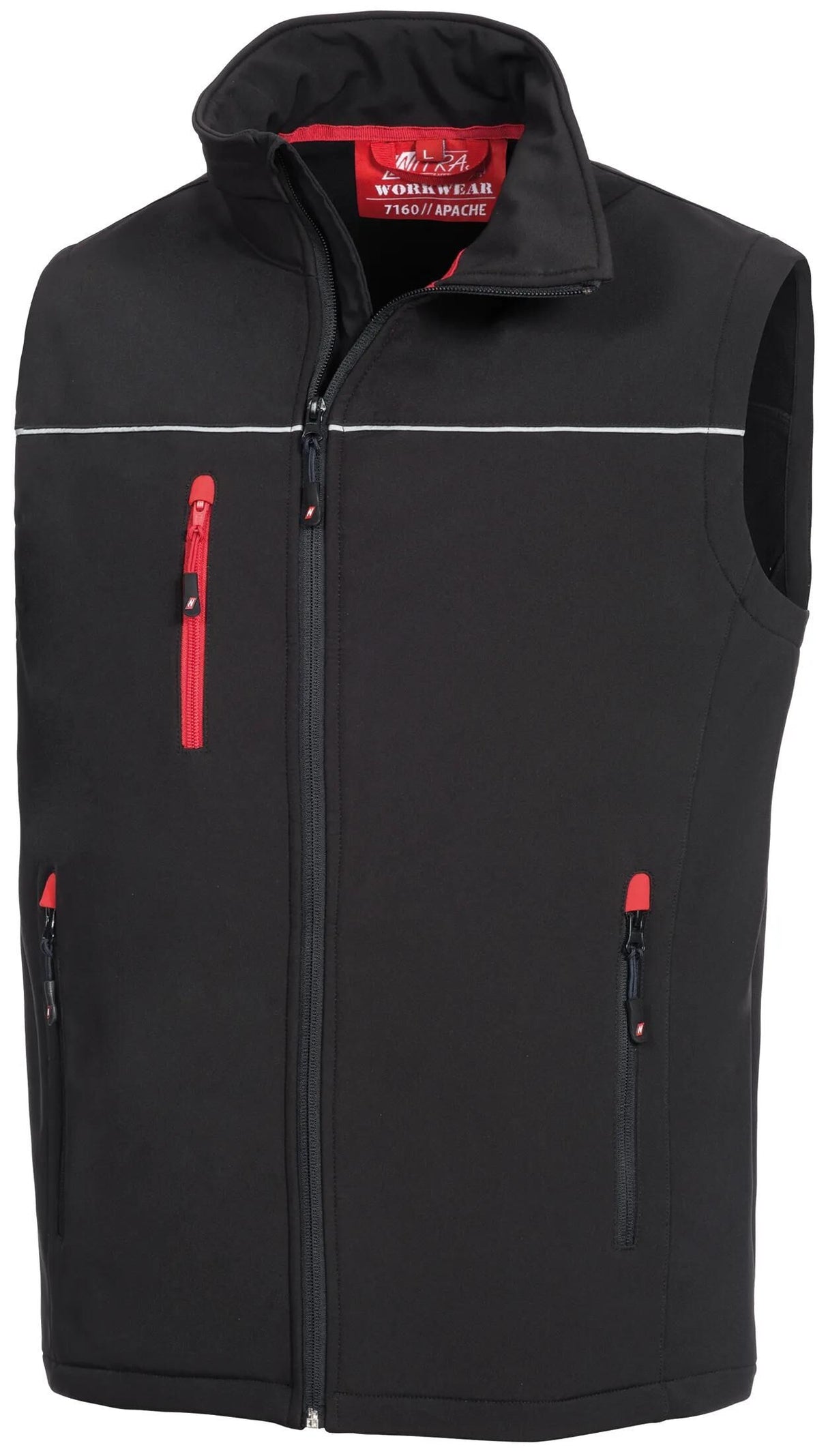 Nitras Safety Nitras Softshellweste Motion Tex Light Softshellweste Größe. M Motion Tex hellschwarz