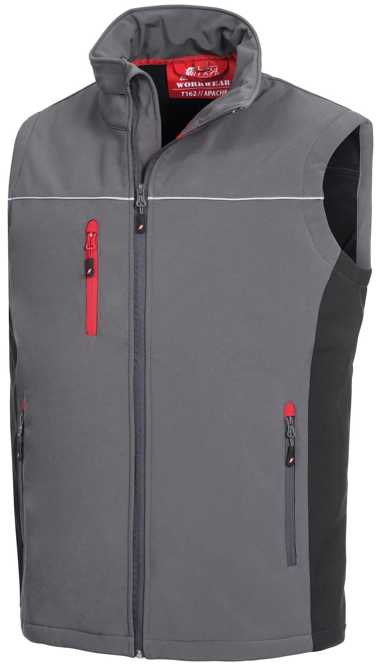 Nitras Safety Nitras Softshellweste Motion Tex Light Softshellweste Größe. l Motion Tex hellgrau sw