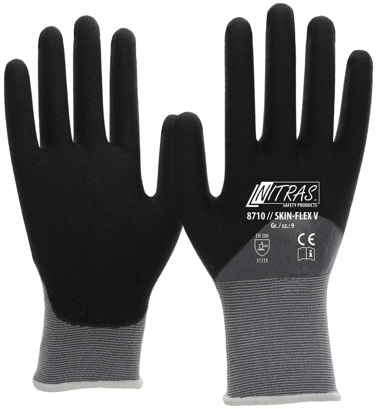 Nitras Safety Nitras Feinstrickhandschuh Skin Flex V Handschuhgröße 8 Skin Flex V