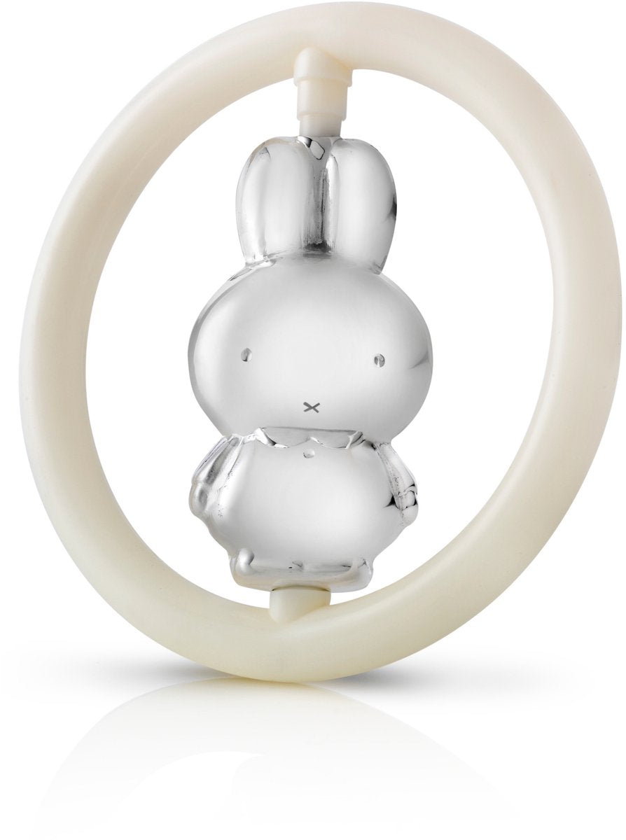 Zilverstad - Miffy Rassel und Beißring - stark versilbert (b90)