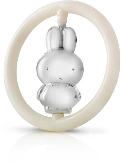 Zilverstad - Miffy Rassel und Beißring - stark versilbert (b90)