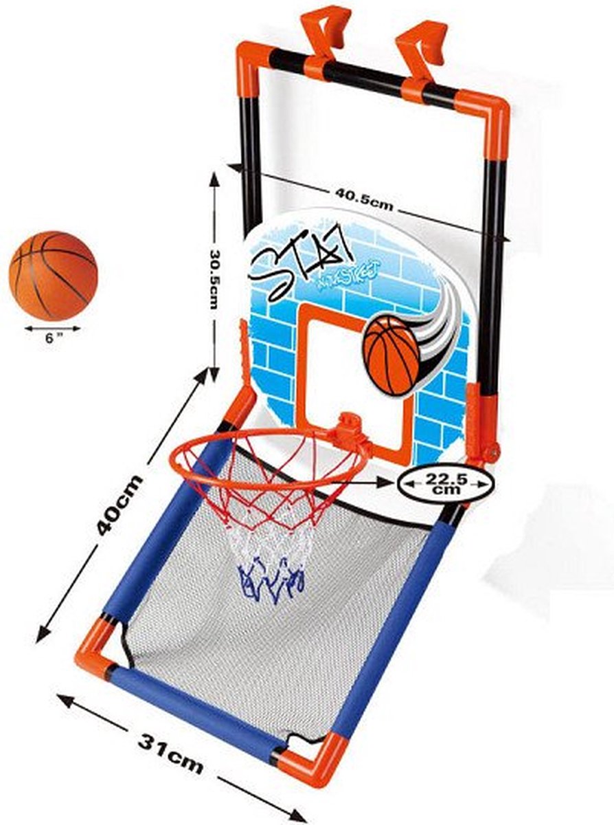 Lobbes-Spielzeug, z. B. Lobbes-Basketball-Brettspielzeug für die Tür und zum Stehen – Basketball-Set.
