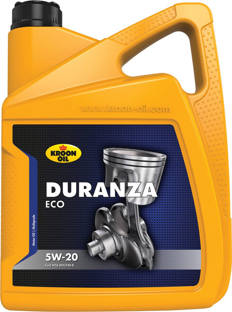 Kroon-oil duranza eco – synthetisches Motoröl – 5w-20 – 5 Liter – transparent