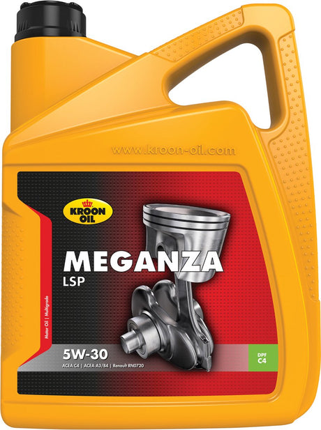 Kroon-Oil Meganza LSP – 5W-30 Motoröl – Acea C4 – 5 Liter – Low-Saps