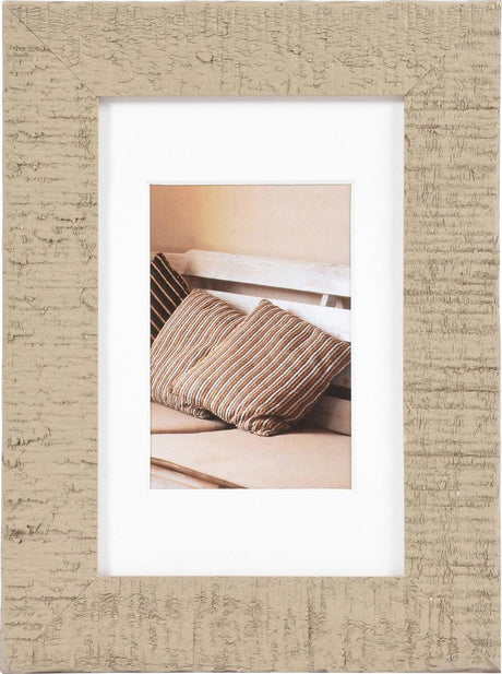 Henzo-Fotorahmen – Treibholz – Fotogröße 10 x 15 cm – Beige