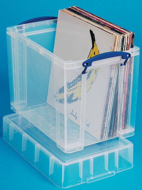 Wirklich nützliche Aufbewahrungsbox, 19 Liter, 395 x 255 x 330 mm, transparent, weiß