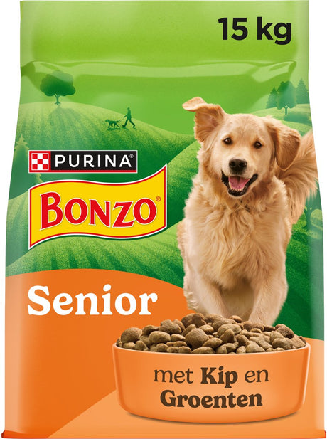 Bonzo dry senior - Hundefutter Trockenfutter - Hühnergemüse - 15 kg