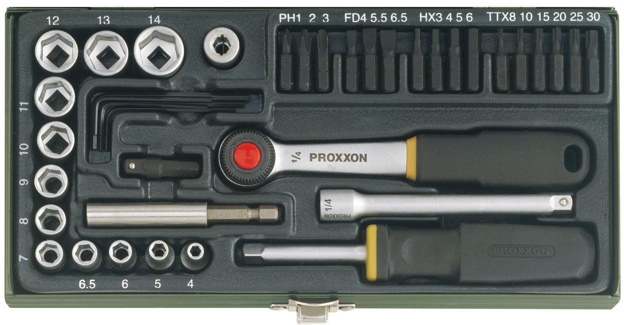 Proxxon Steckschlüssel-Gewindestift-Satz 1 4 (39-tlg.)