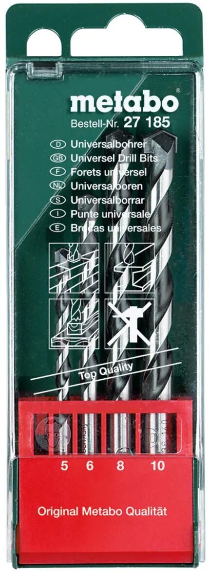Metabo Zubehör Metabo Sortiment Bohrer Universal Bohrerkoffer 4-teilig