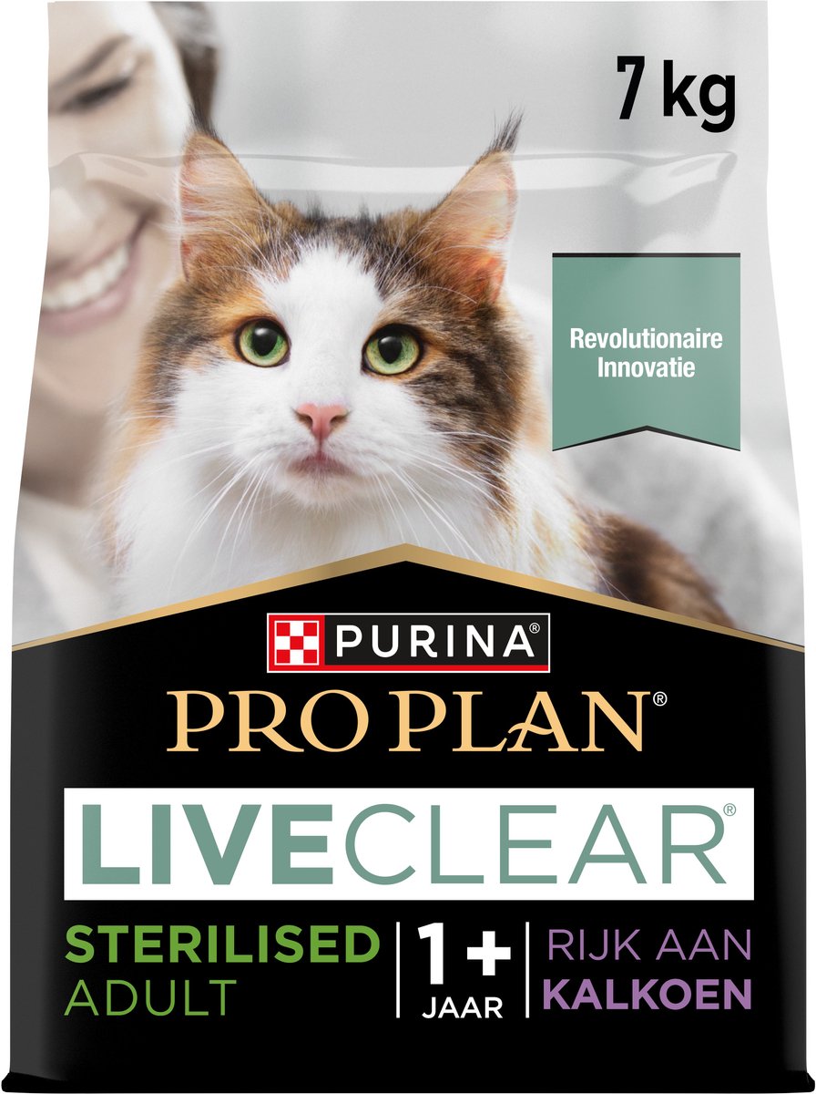 Pro Plan Liveclear Sterilised Adult – Trockenfutter für Katzen – Truthahn – 7 kg