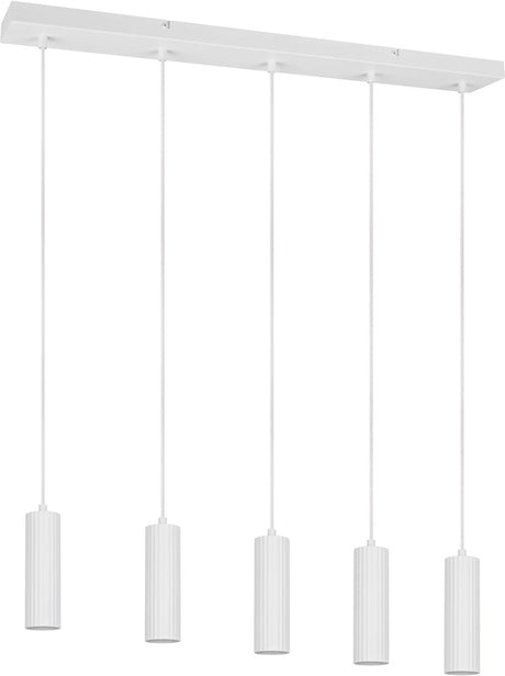Trio Soka - Hängelampe - weiß matt - exkl. 5x gu10 5w - Deckenmontage - höhenverstellbar