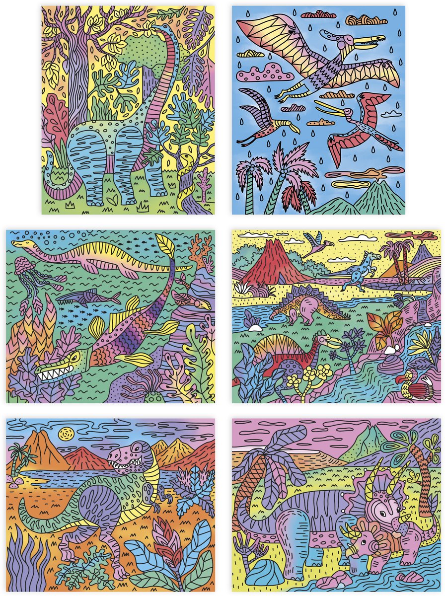 Janod – Les Ateliers du Calme – magische Malerei – Dinosaurier