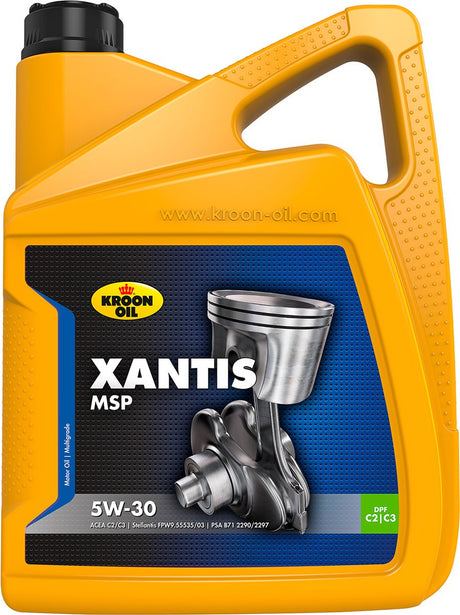 Kroon-oil xantis MSP 5w-30 – synthetisches Motoröl – 5 Liter – transparent