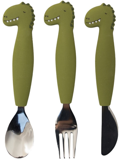 Trixie Silicone Dining Set - MR. Dino, 3st.