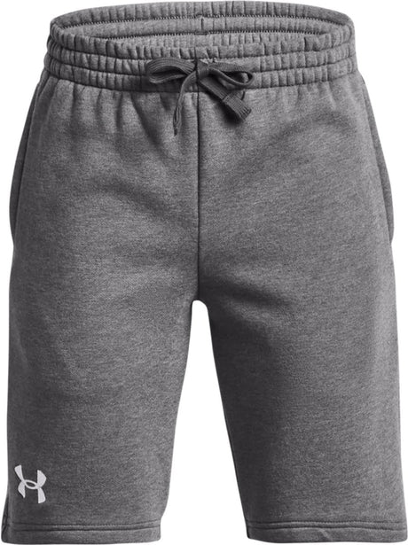 Under Armour UA Rival Fleece Shorts Jungen Sporthose - Grau