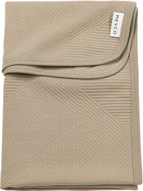 Meyco Baby-Jacquard-Kinderbettdecke – Taupe – 75 x 100 cm – 0,5 Tog
