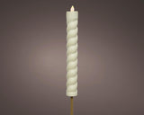 Lumineo Solar-Taschenlampe Wirbel Ø4-h90cm weiß