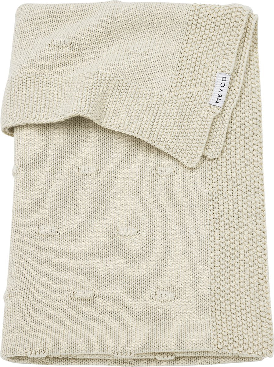 Meyco Baby Knots Kinderbettdecke – weicher Sand – 100 x 150 cm – 1,0 Tog