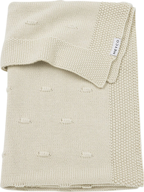 Meyco Baby Knots Kinderbettdecke – weicher Sand – 100 x 150 cm – 1,0 Tog