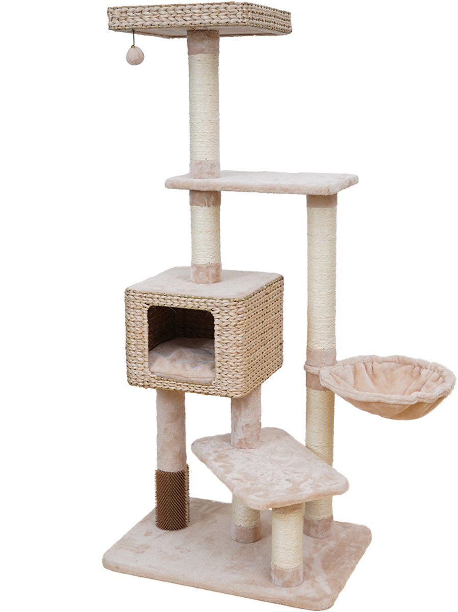 Ebi Kratzbaum Barbados Beige 69 x 49 x 156 cm – Katze