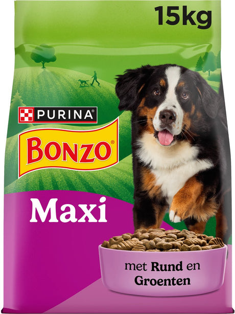 Bonzo Adult Maxi - Trockenfutter für Hunde - Rind - 15 kg