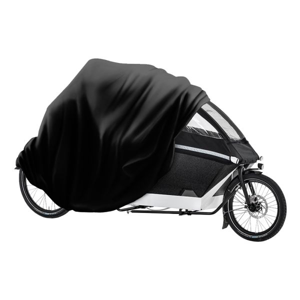 DS deckt Abdeckung DS Cargo Lastenfahrradabdeckung 2 Räder schwarz ab