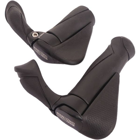 Ergotec Griffpaar MF2 Kraton Aluminium 130 + 87 mm - Schwarz