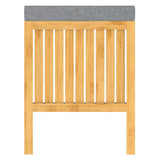 EiSL 2-in-1-Wäschereikorb mit Sitzkissen 39x39x52,5 cm Bambus