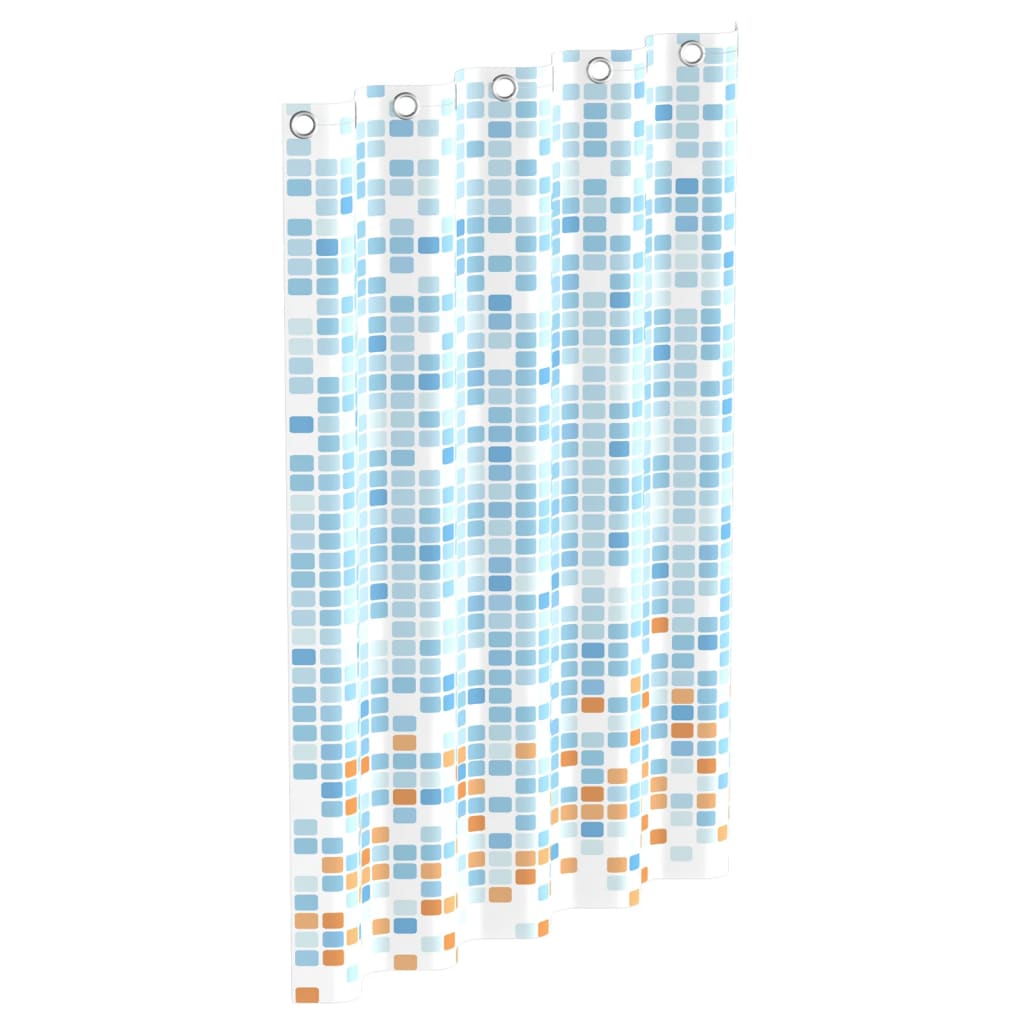 EiSl -Duschvorhang mit Mosaic 200x180x0,2 cm blau und orange