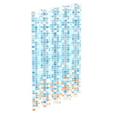 Eisl Eisl shower curtain with mosaic 200x180x0.2 cm blue and orange